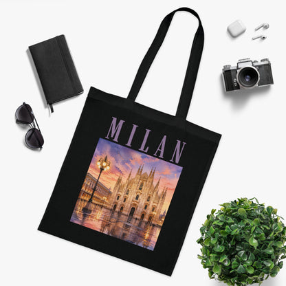 Milan Cathedral Tote Bag – Scenic Duomo Travel Cotton Tote