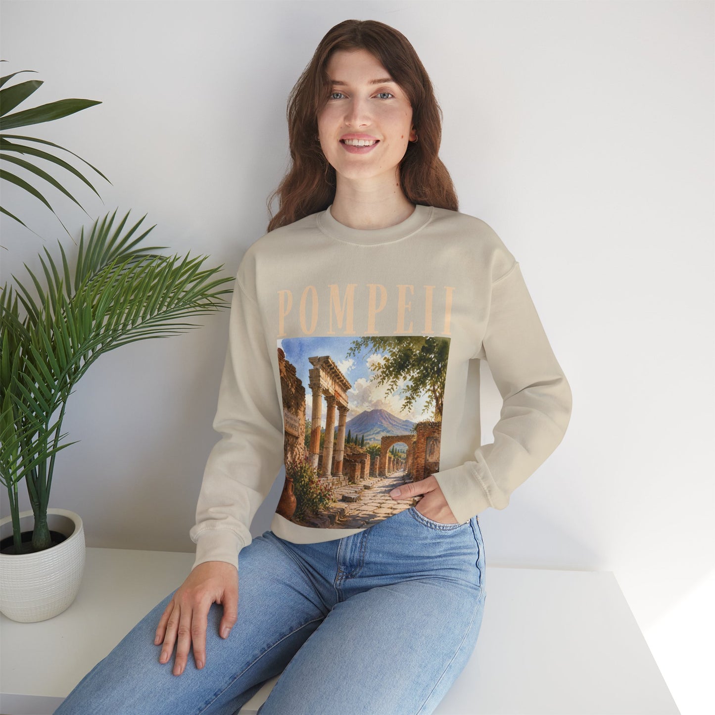 Pompeii Ruins Vintage Crewneck Sweatshirt