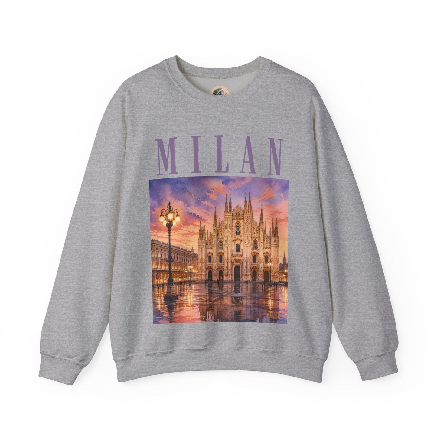 Milan Cathedral Crewneck Sweatshirt – Vintage Travel Cityscape