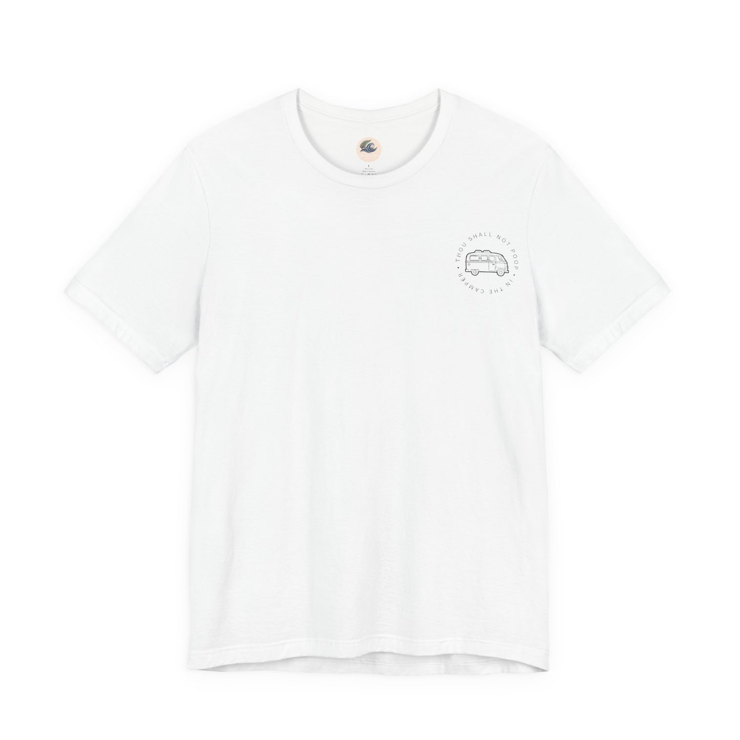 Vintage Camper Poop Graphic Tee — 'Adventure Awaits' Pocket T-Shirt