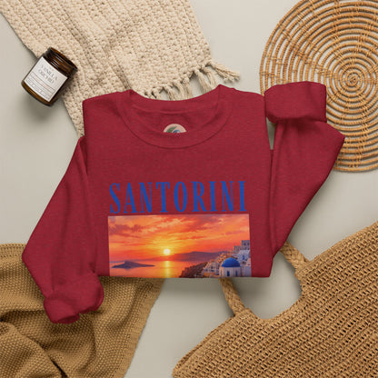 Santorini Sunset Sweatshirt — Greek Island Travel Crewneck