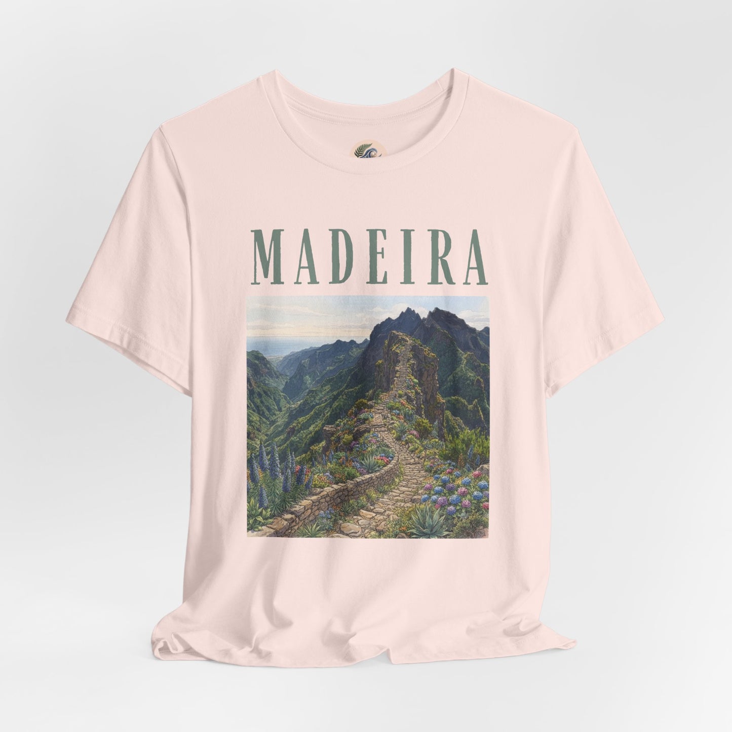 Madeira Stairway to Heaven Scenic Tee - Mountain Landscape Travel T-Shirt