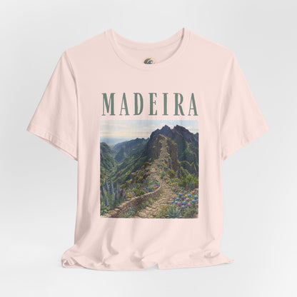 Madeira Stairway to Heaven Scenic Tee - Mountain Landscape Travel T-Shirt