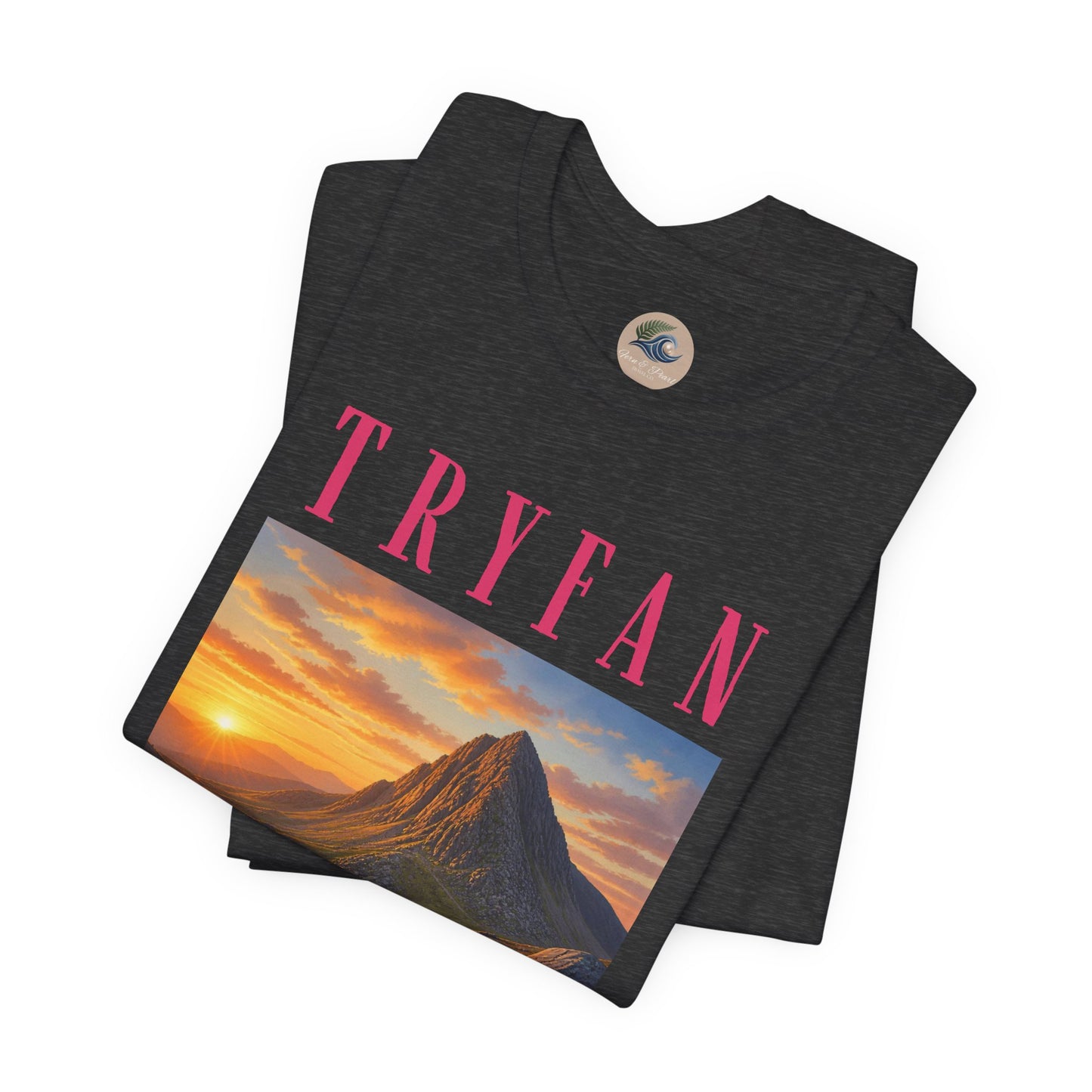Tryfan Mountain Tee — Scenic Sunset Landscape T‑Shirt