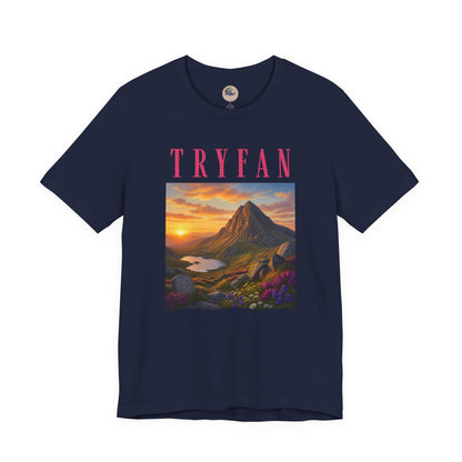 Tryfan Mountain Tee — Scenic Sunset Landscape T‑Shirt