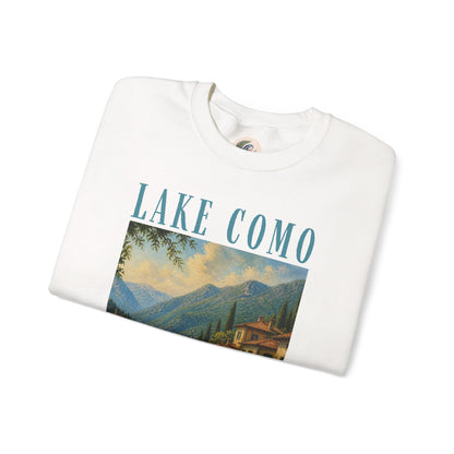 Lake Como Vintage Crewneck Sweatshirt — Scenic Italian Lake Graphic