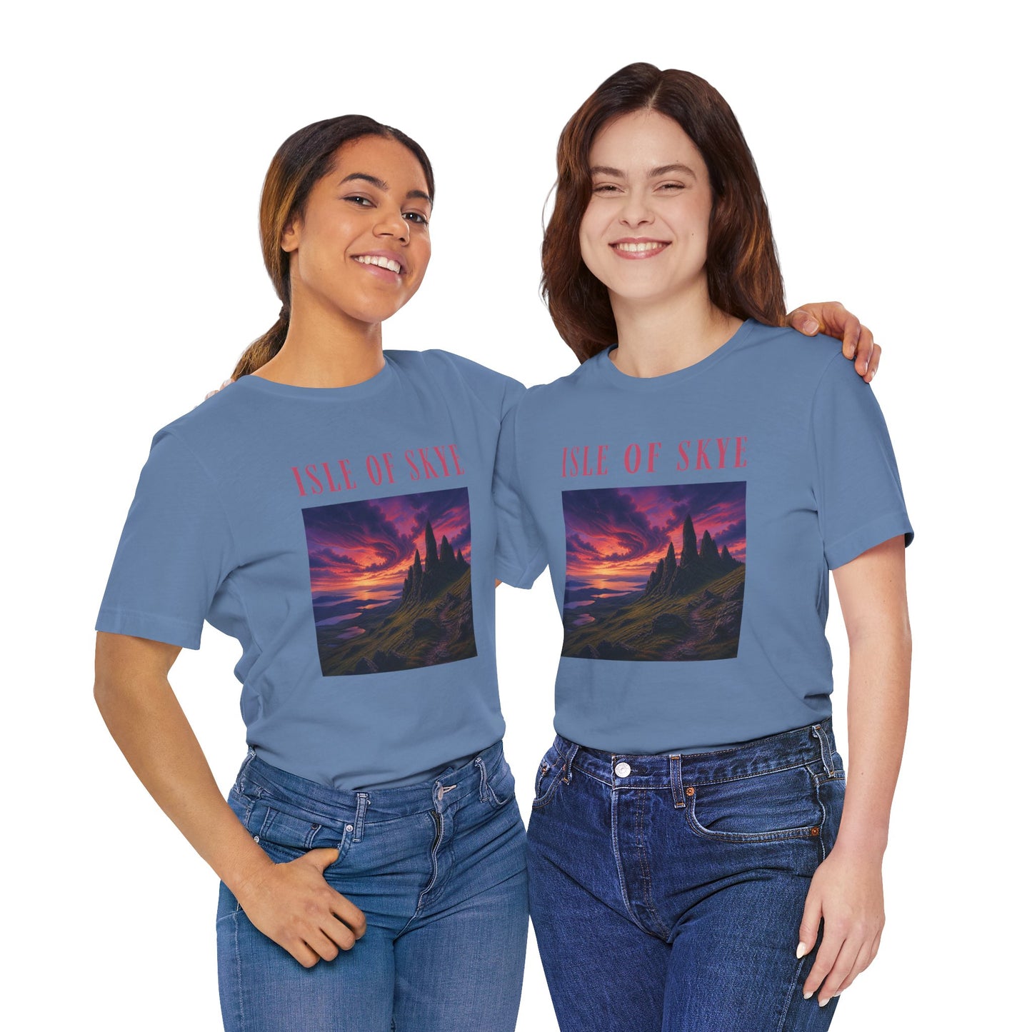Isle of Skye Scenic Tee — Sunset Landscape Graphic T-Shirt
