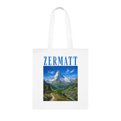 Zermatt Mountain Scenic Cotton Tote Bag