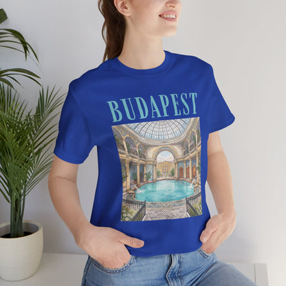 Budapest Thermal Baths Graphic Tee — Vintage Spa Travel T-Shirt