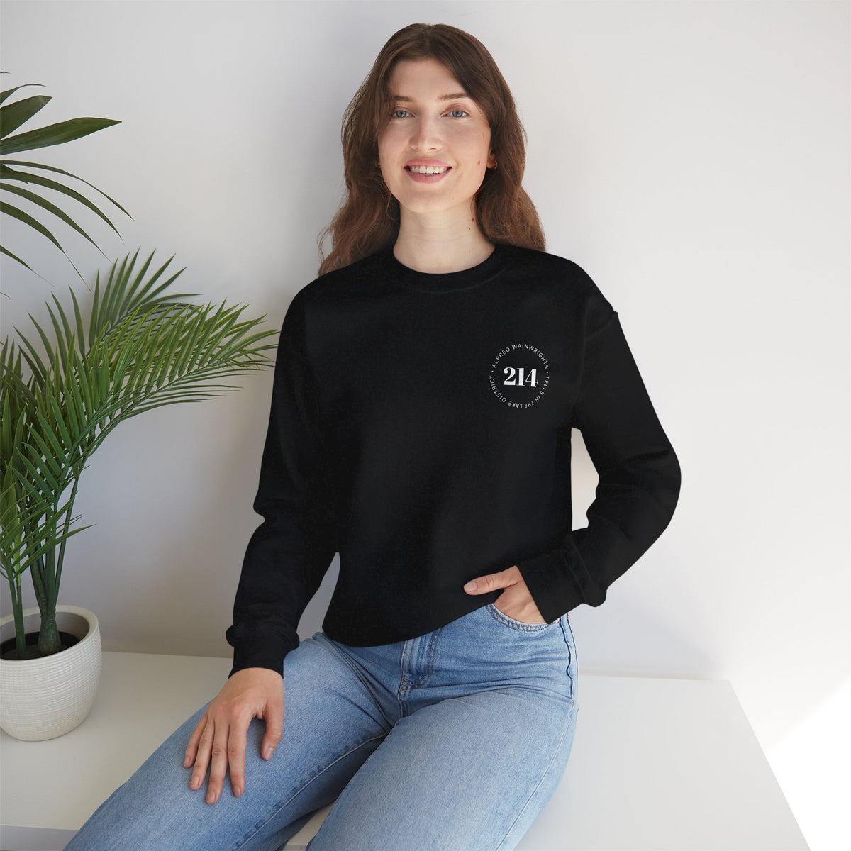 214 Wainwrights Minimalist Crewneck Sweatshirt — Small Chest Logo