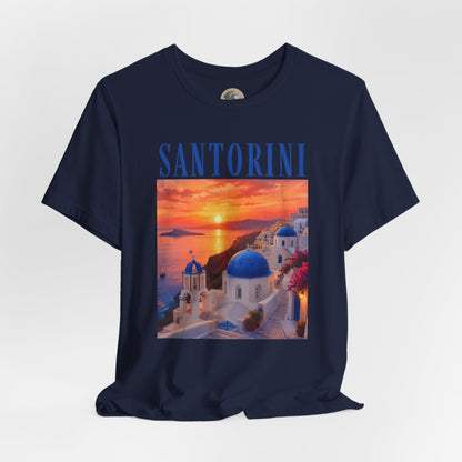 Santorini Sunset Tee — Greek Island Travel T‑Shirt