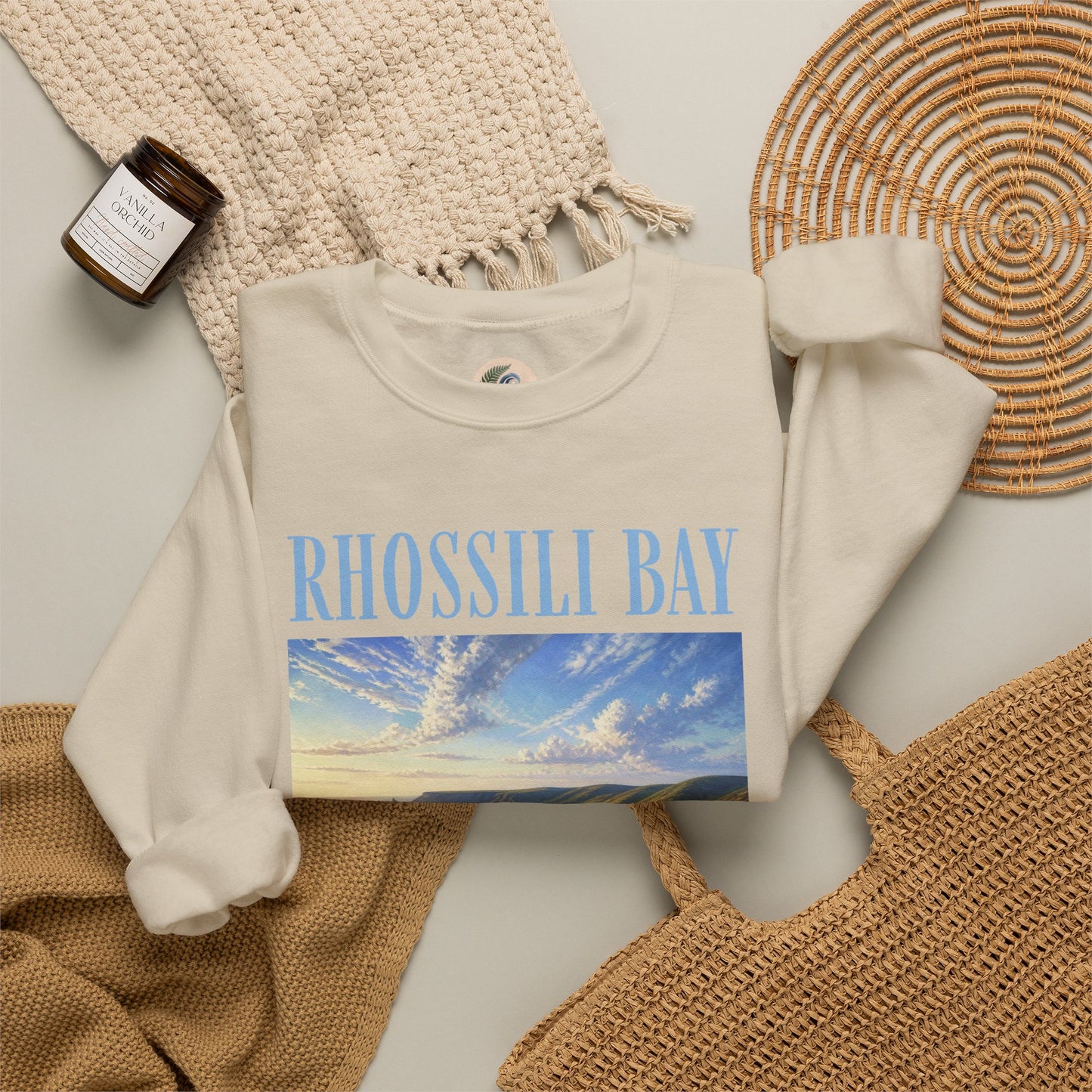 Rhossili Bay Scenic Crewneck Sweatshirt