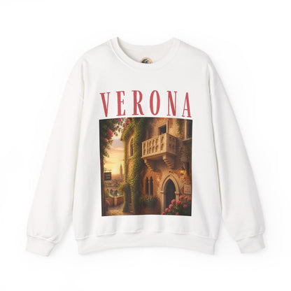 Verona Scenic Sweatshirt — Vintage Italian Balcony Graphic Crewneck