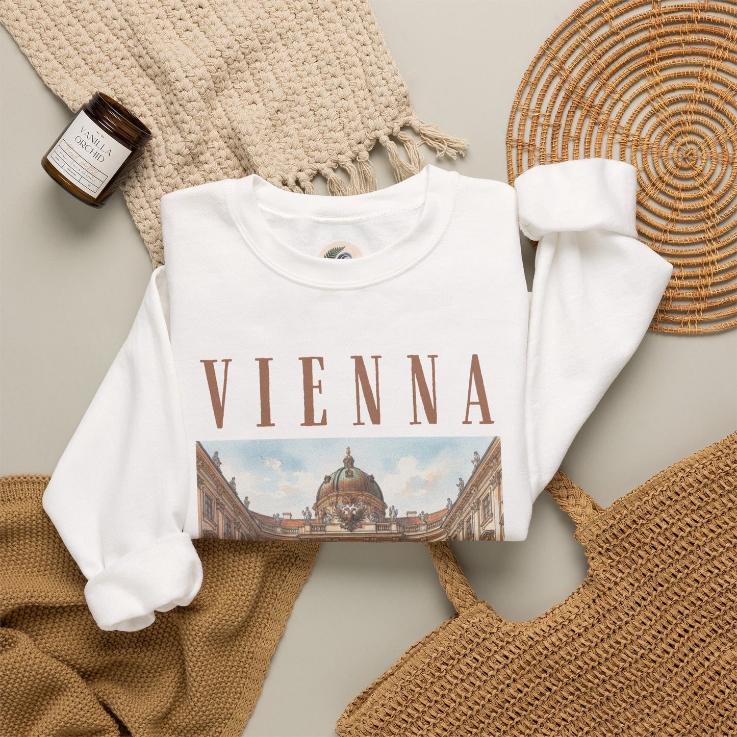 Vienna Palace Crewneck Sweatshirt — Vintage Vienna Travel Sweatshirt