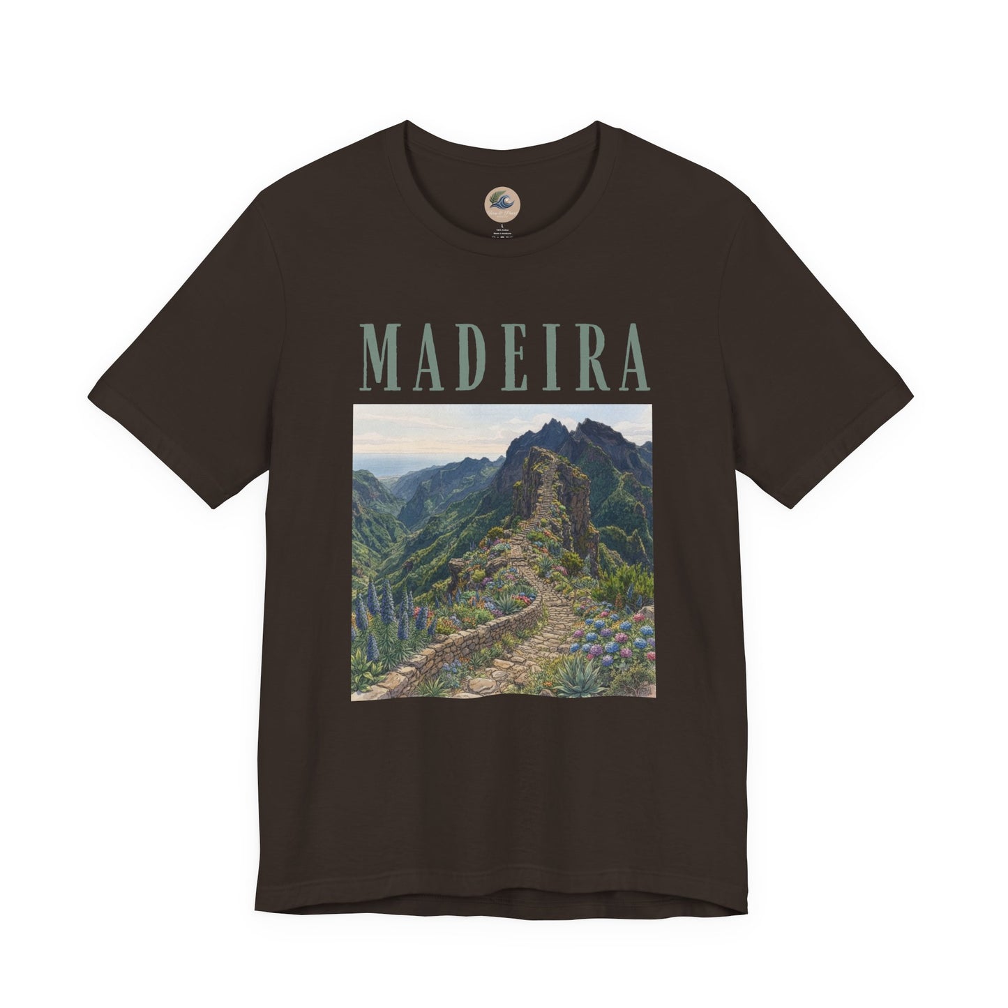 Madeira Stairway to Heaven Scenic Tee - Mountain Landscape Travel T-Shirt