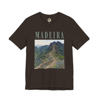 Madeira Stairway to Heaven Scenic Tee - Mountain Landscape Travel T-Shirt