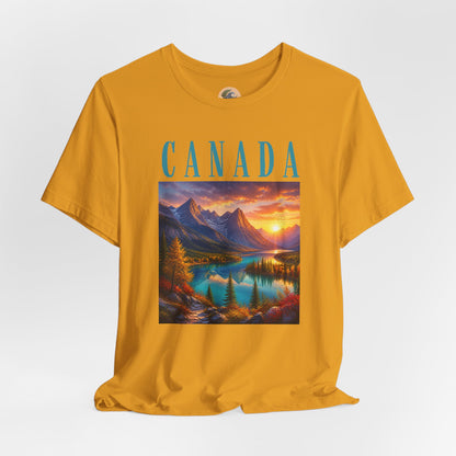 Canada Banff Scenic Mountain Tee — Sunrise Lake Landscape T‑Shirt