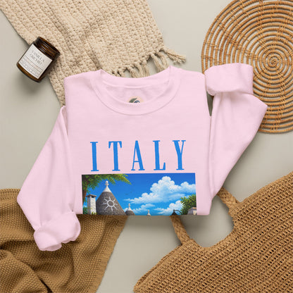 Italy Alberobello Scenic Sweatshirt — Trulli Village Travel Crewneck