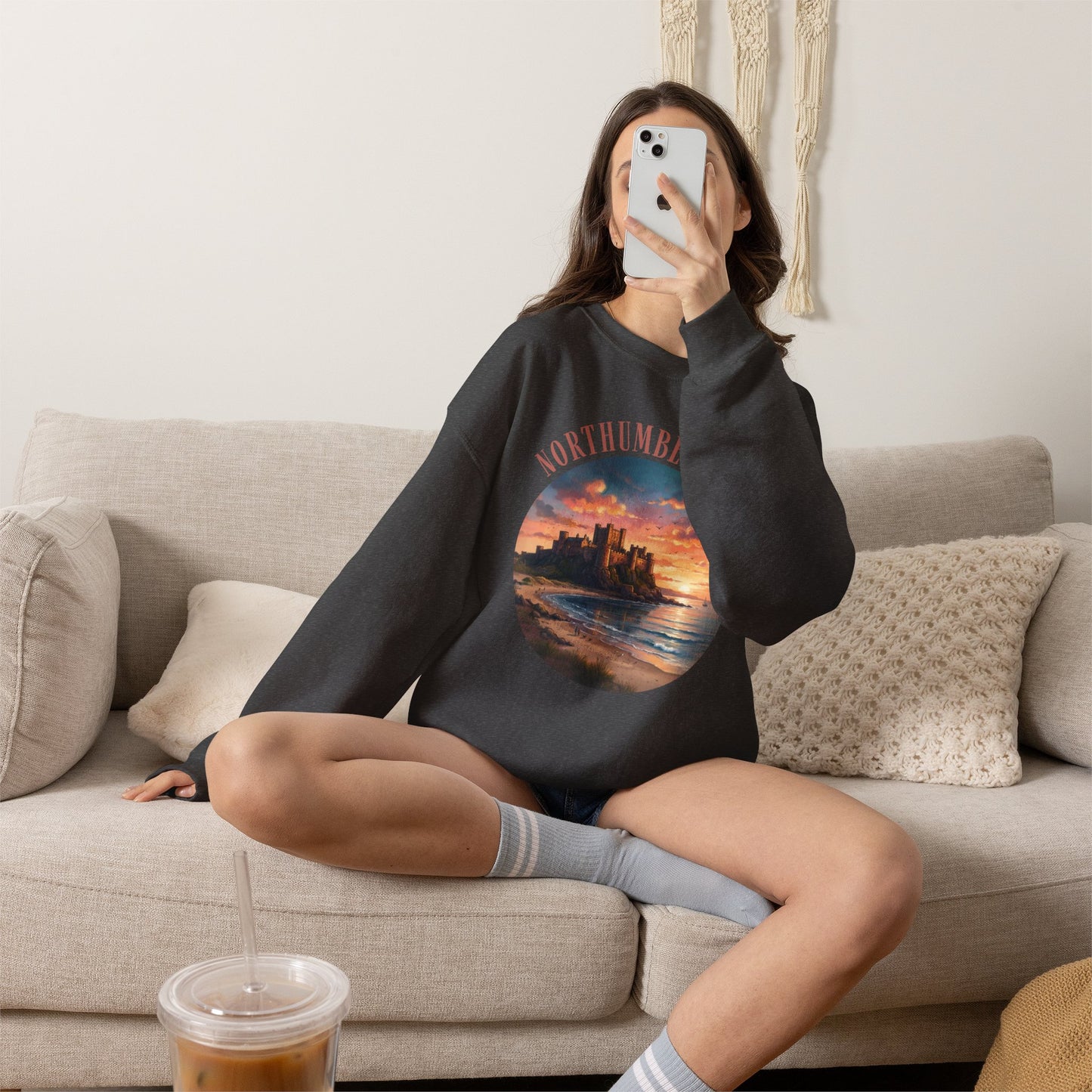 Northumberland Castle Sweatshirt — Scenic Sunset Crewneck