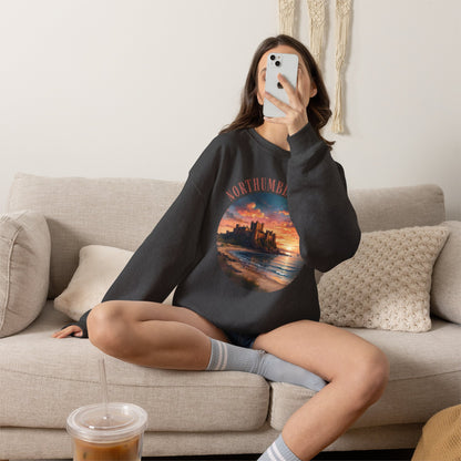 Northumberland Castle Sweatshirt — Scenic Sunset Crewneck