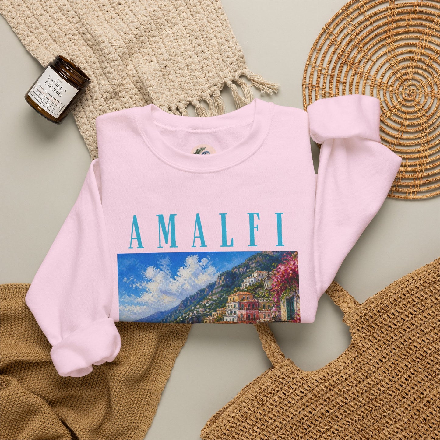 Amalfi Coast Scenic Crewneck Sweatshirt