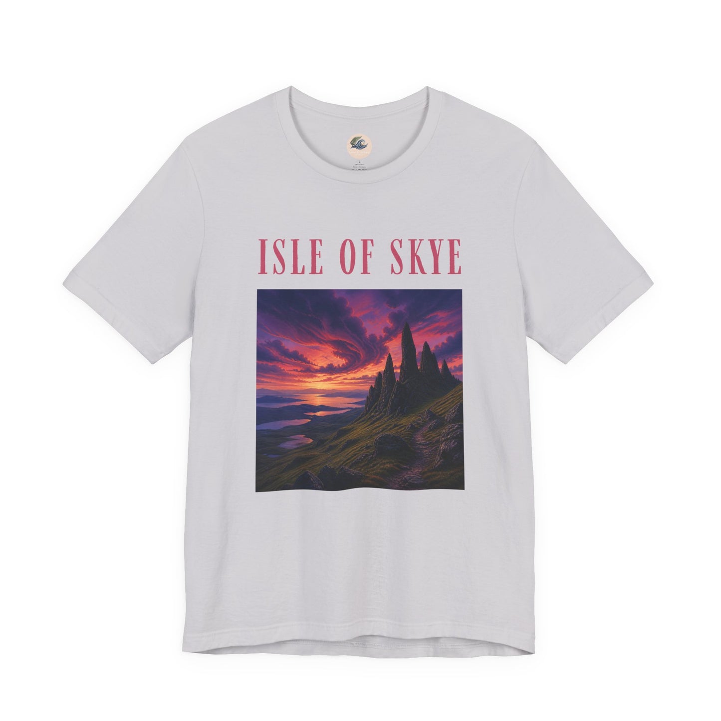 Isle of Skye Scenic Tee — Sunset Landscape Graphic T-Shirt
