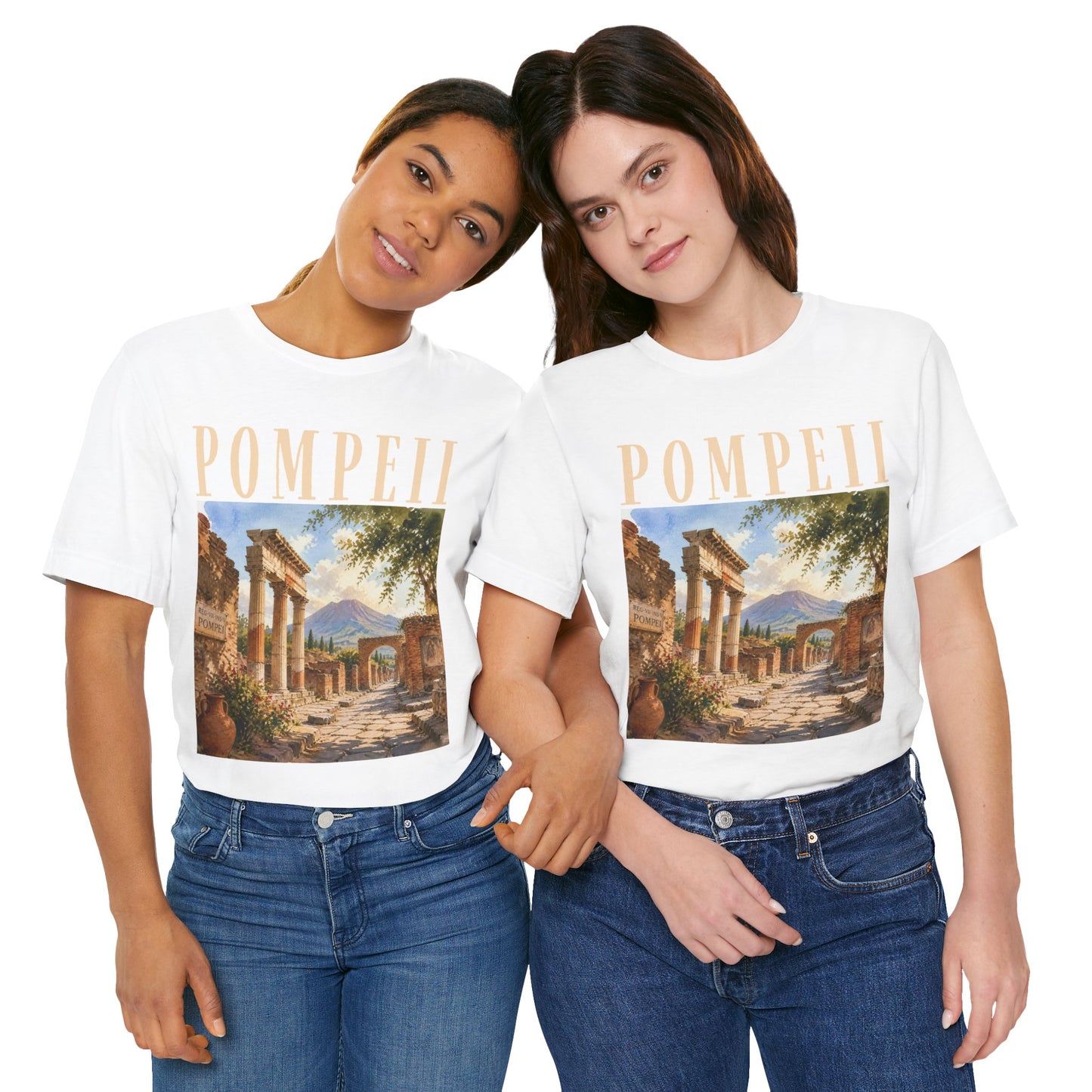 Pompeii Vintage Ruins Tee — Retro Travel Graphic T-Shirt