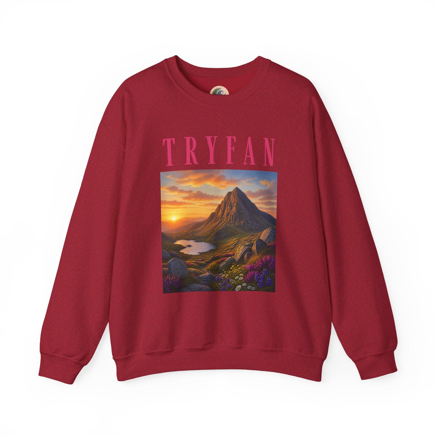 Tryfan Mountain Sweatshirt — Scenic Snowdonia Sunset Landscape Crewneck