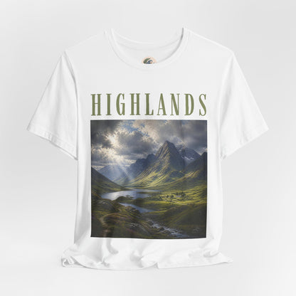 Highlands Scenic Tee — Vintage Mountain Landscape T-Shirt