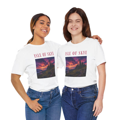 Isle of Skye Scenic Tee — Sunset Landscape Graphic T-Shirt