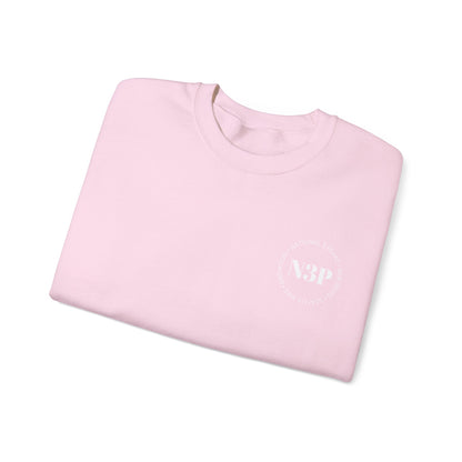 Minimal 'N3P' National 3 Peaks Logo Crewneck Sweatshirt – Small Chest Emblem, Casual Everyday Pullover