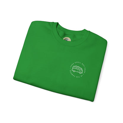 Cozy Camper Crewneck Sweatshirt — Van Life Humour Chest Graphic