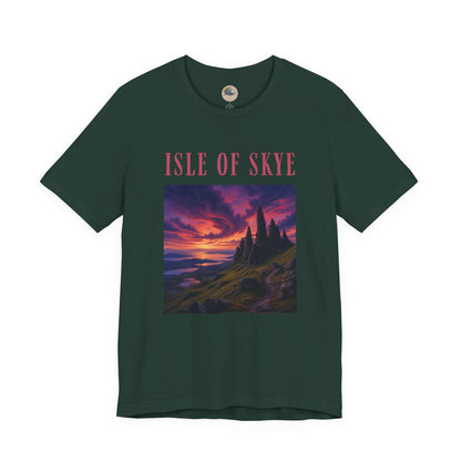 Isle of Skye Scenic Tee — Sunset Landscape Graphic T-Shirt