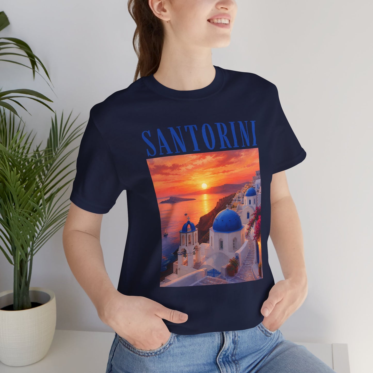 Santorini Sunset Tee — Greek Island Travel T‑Shirt