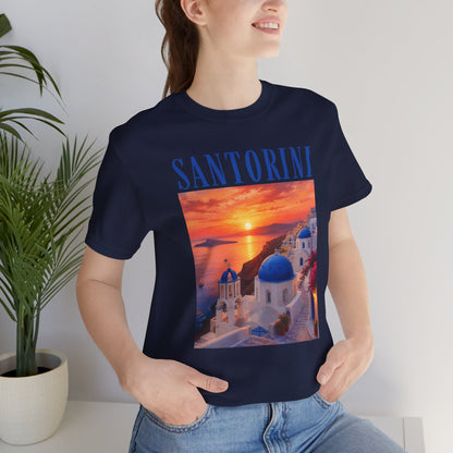 Santorini Sunset Tee — Greek Island Travel T‑Shirt
