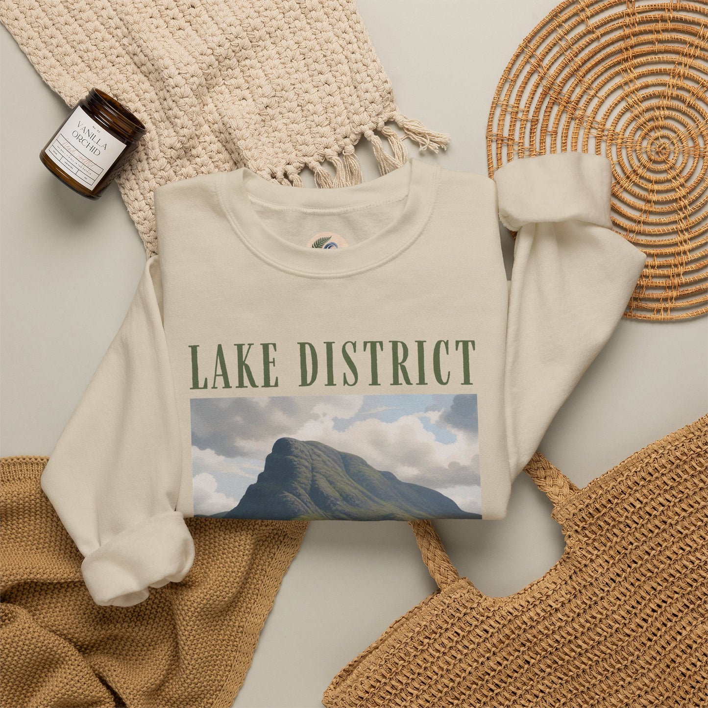 Lake District Scenic Sweatshirt — Vintage Landscape Crewneck