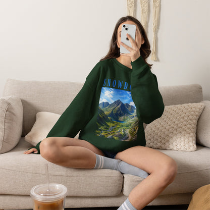 Glyderau Landscape - Snowdonia Mountain Crewneck Sweatshirt