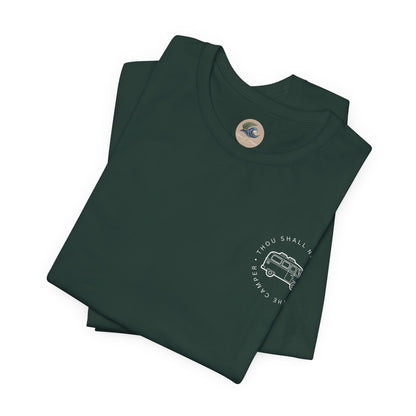 Vintage Camper Poop Graphic Tee — 'Adventure Awaits' Pocket T-Shirt