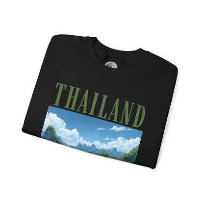 Thailand Scenic Crewneck Sweatshirt — Tropical Island Graphic Pullover