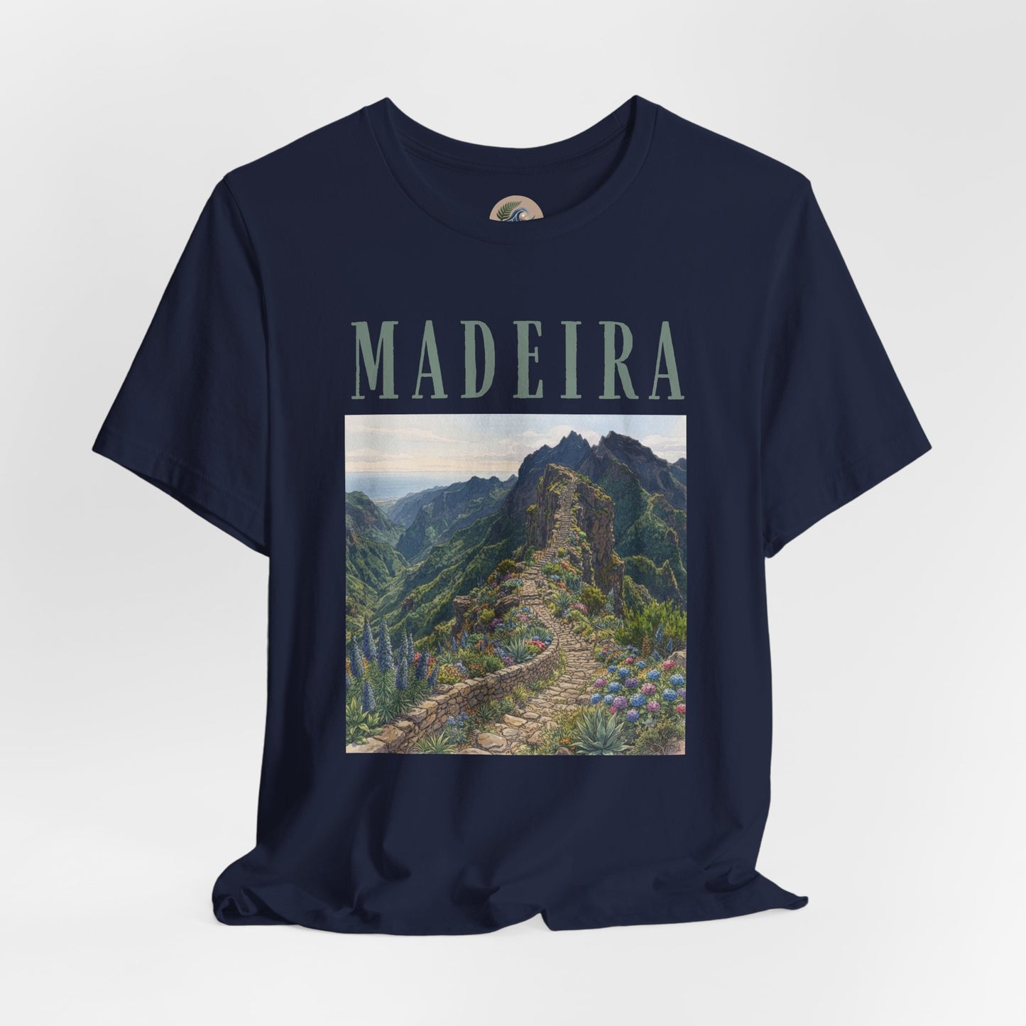 Madeira Stairway to Heaven Scenic Tee - Mountain Landscape Travel T-Shirt
