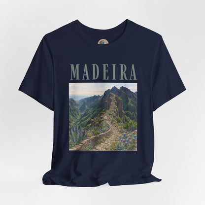 Madeira Stairway to Heaven Scenic Tee - Mountain Landscape Travel T-Shirt