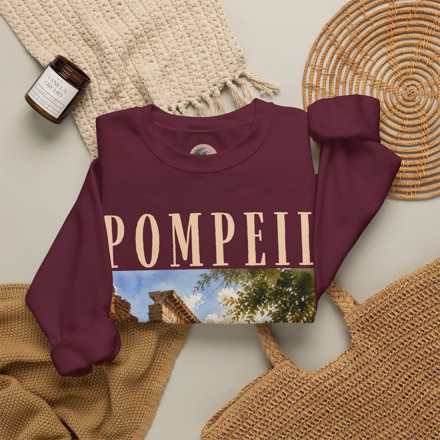 Pompeii Ruins Vintage Crewneck Sweatshirt