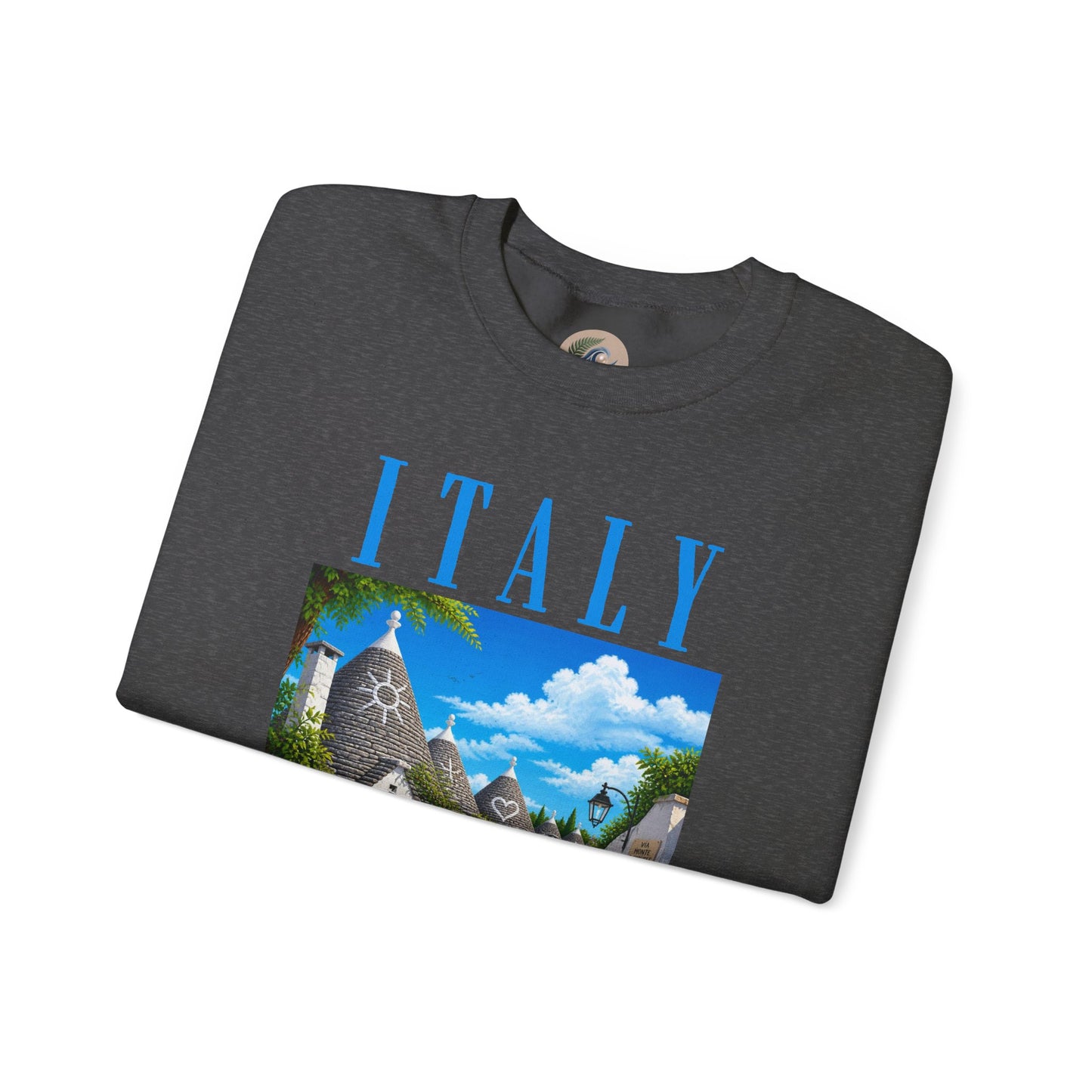 Italy Alberobello Scenic Sweatshirt — Trulli Village Travel Crewneck
