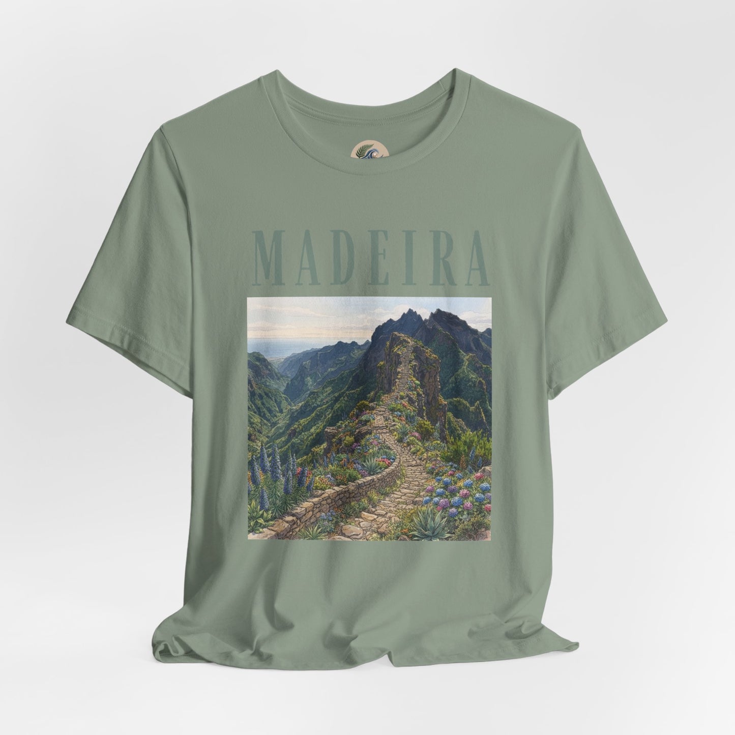 Madeira Stairway to Heaven Scenic Tee - Mountain Landscape Travel T-Shirt