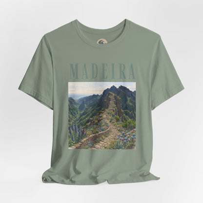 Madeira Stairway to Heaven Scenic Tee - Mountain Landscape Travel T-Shirt