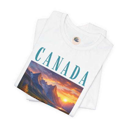 Canada Banff Scenic Mountain Tee — Sunrise Lake Landscape T‑Shirt