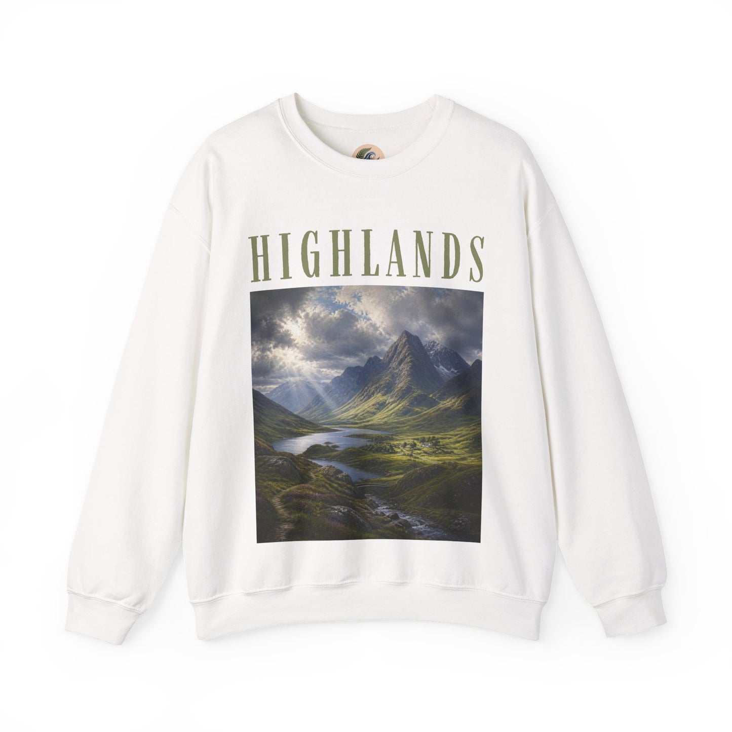 Highlands Scenic Crewneck Sweatshirt — Mountain Landscape Pullover