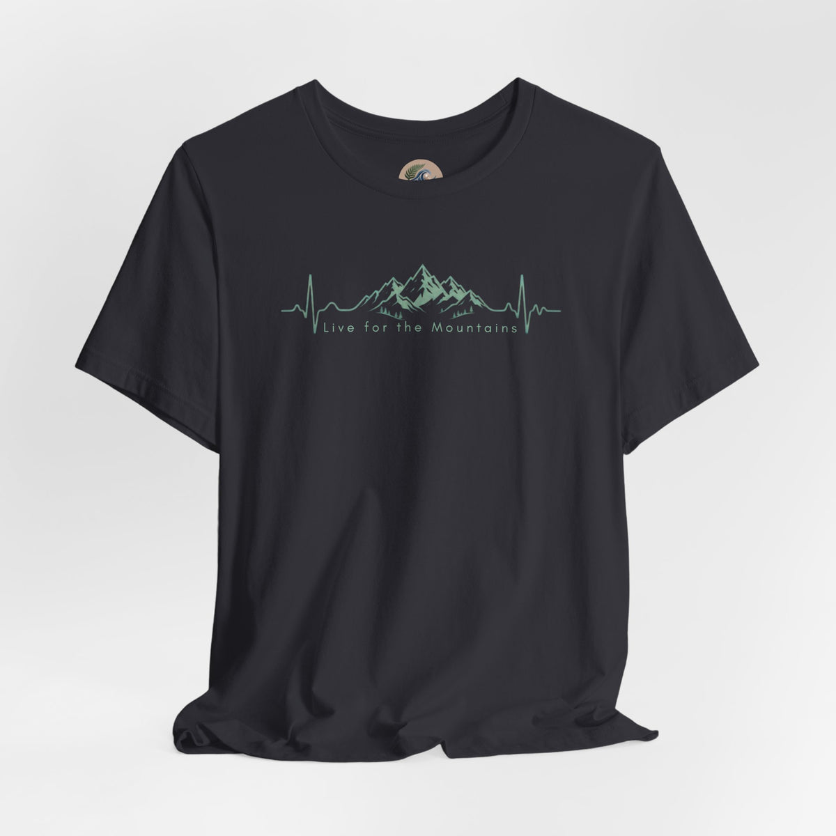 Mountain Heartbeat T‑Shirt — Heartbeat EKG Mountains Graphic Tee