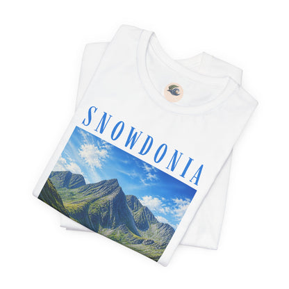 Glyderau Landscape T‑Shirt – Scenic 'SNOWDONIA' Mountain Graphic Tee