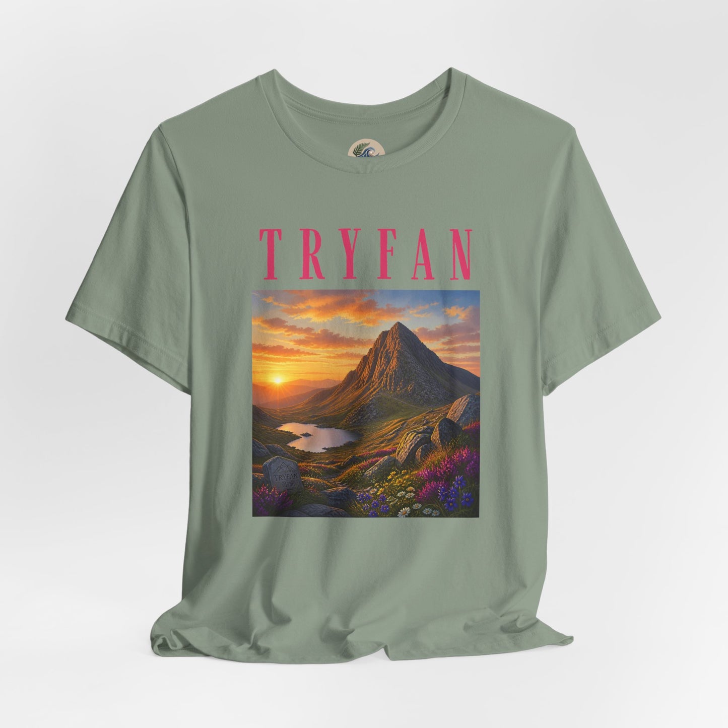Tryfan Mountain Tee — Scenic Sunset Landscape T‑Shirt